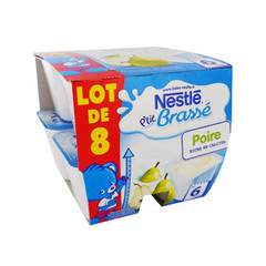 Nestle p'tit brassé poire 8x100g dès 6mois