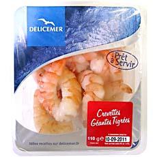 Crevettes tigrees geantes 20/40 DELICEMER, 110g