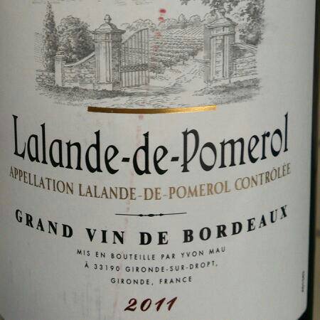 Vin rouge Lalande de Pomerol Chantet Blanet AOC 2012 75cl