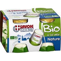 Savoie yaourt au lait entier bio pot carton Nature 4x125