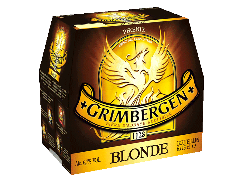 Biere blonde GRIMBERGEN, 6,7°, 6x25cl