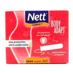 Nett tampons body adapt avec applicateur compact super x20
