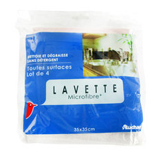 Lavette microfibre - 4 lavettes