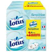 Mouchoirs sensitive Lotus Boîte x4