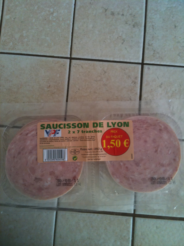 Saucisson de Lyon la barquette de 14 tranches - 250 g