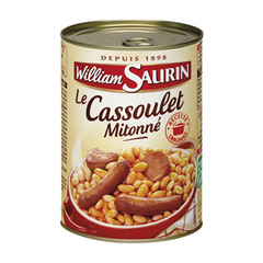 William Saurin, Le cassoulet mitonné recette originale, la boite de 420 g