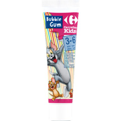 Gel dentifrice enfant 3-6 ans, sans sucre - Bubble gum