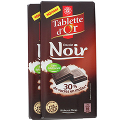 Chocolat Tablette d'Or noir Allege 2x100g