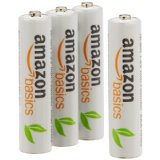 AmazonBasics Lot de 4 piles rechargeables Ni-MH Type AAA 1000 cycles à 800 mAh/minimum 750 mAh