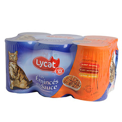Patee chats les eminces Lycat Viande legumes 6x400g