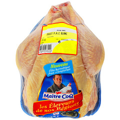 Poulet blanc Maitre coq Eleveur de nos regions 1,3kg