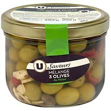 Mélange de 3 olives au pistou U, 250g