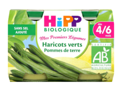 Hipp Biologique mes premiers legumes haricots verts pommes de terr...
