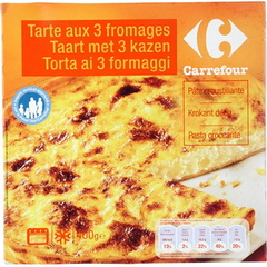 Tarte aux 3 fromages, pate croustillante