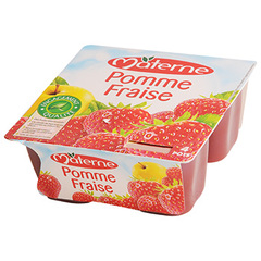 Compote classique pomme-fraise MATERNE, 4x100g