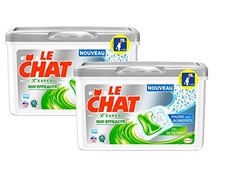 Le Chat L'Expert Duo Efficacité Lessive Liquide en Doses 19 Capsules / 19 Lavages - Lot de 2
