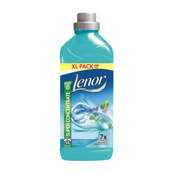 Assouplissant sensoriel envolée d'air frais LENOR, bidon de 56 doses,1,4 litre