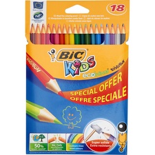 Bic tropicolors etui carton 18 crayons de couleur