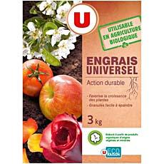 Engrais universel U Eco Raison, 3kg, utilisable en agriculture biologique