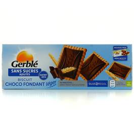 Biscuit fondant au chocolat noir sans sucres ajoutés, Gerblé (126 g)