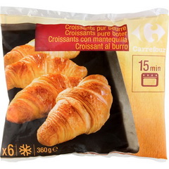 6 Croissants pur beurre prets a cuire