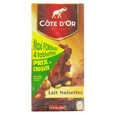 Chocolat Lait noisettes 4x200 g