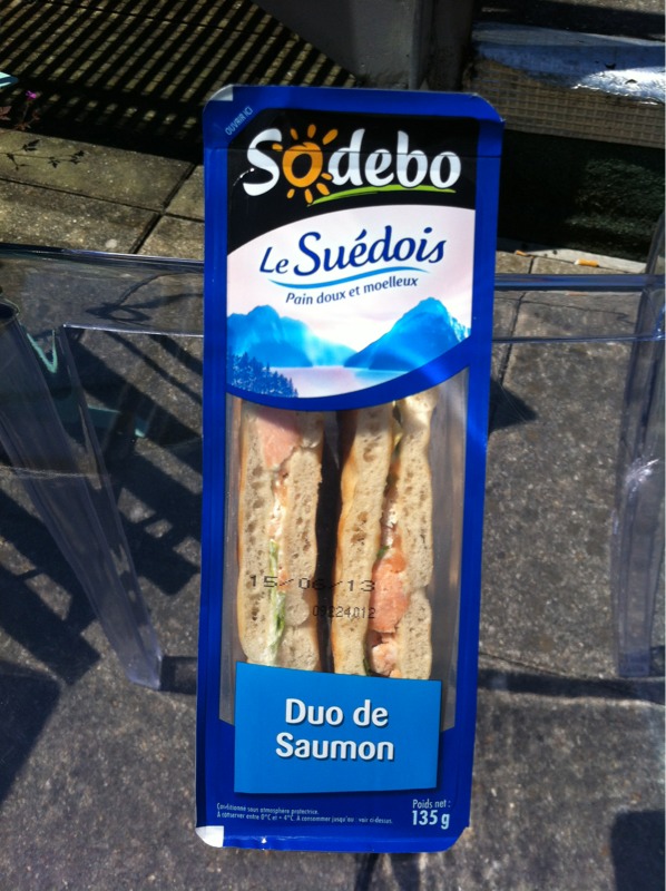 Sodebo, Le Suedois - Sandwich duo de saumon, la barquette de 135g