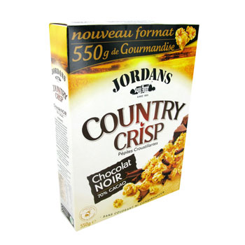 Cereales Country Crisp au chocolat noir JORDANS, 550g
