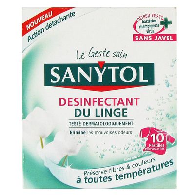Desinfectant du linge Sanytol Tablettes X10