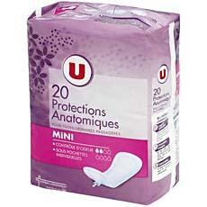 Protections anatomiques mini U, 20 unites