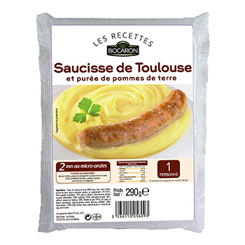 Saucisse de Toulouse Bocaron et puree de pommes de terre 290g