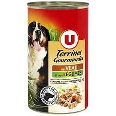 Aliment pour chien Terrines Gourmandes au veau et legumes U, 1,25kg
