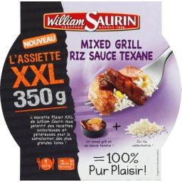 William Saurin, L'Assiette XXL - Mixed Grill riz sauce Texane, l'assiette de 350g