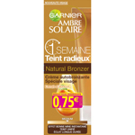 Ambre Solaire, Crème autobronzante visage Natural bronzer 1 semaine médium, le tube de 50 ml
