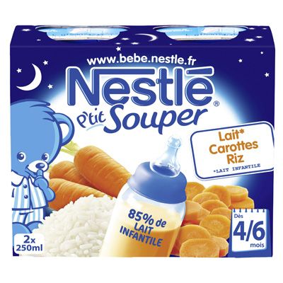 Potage Carotte Nestlé Dès 4 mois 2x250ml