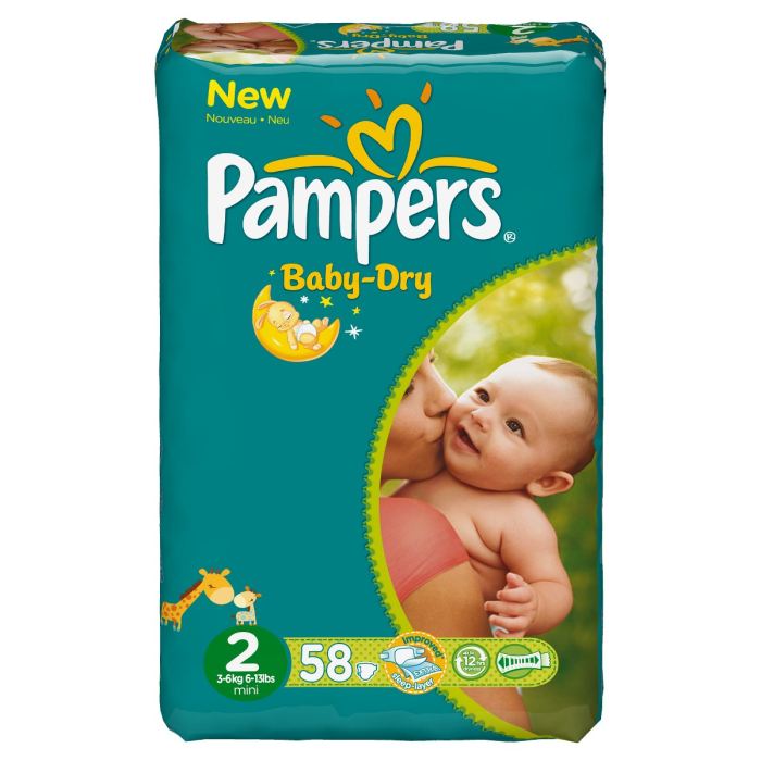 Couches Baby-Dry 3-6 kg Pampers