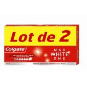 Colgate dentifrice max white one 2x75ml