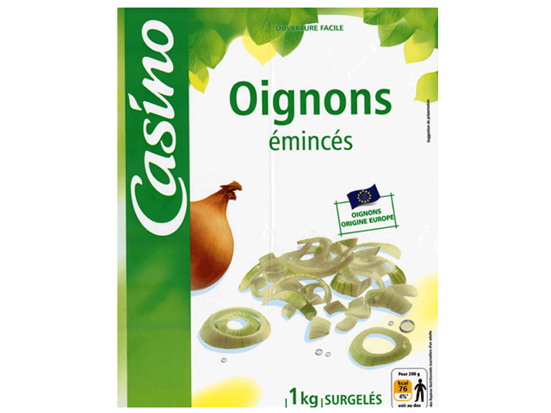 oignons eminces