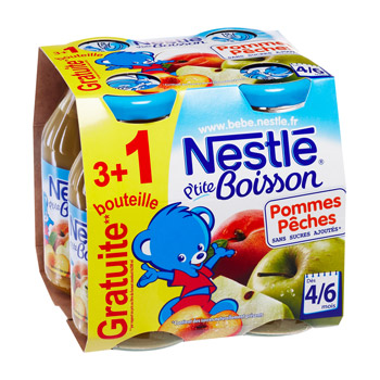 Nestle jus de fruits pommes peches 3x20cl