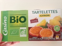 CASINO BIO Tartelettes - Citron - Biologique 125g