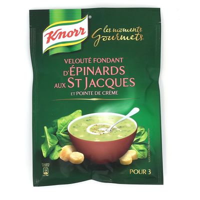 Knorr moments gourmets veloute d'epinards aux st jacques sachet 81g