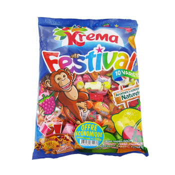 Assortiment de bonbons Festival KREMA, sachet de 535g