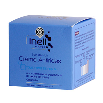 Creme antirides Inell soin nuit Ts types peaux 50ml