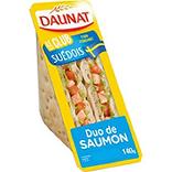 Sandwich club suédois duo de saumon DAUNAT, 140g
