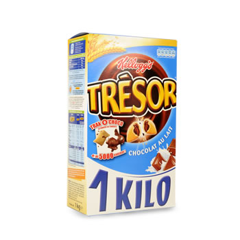 KELLOGG'S TRÉSOR chocolat noisettes 1kg