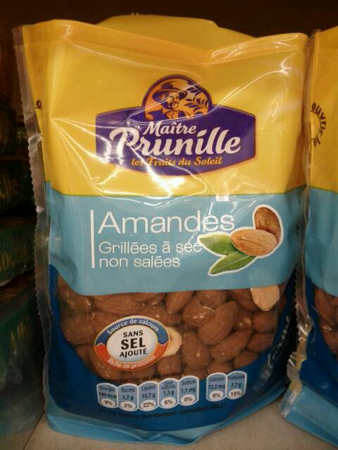 Amandes grillees non salees MAITRE PRUNILLE, 250g