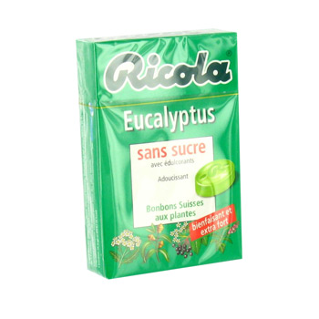 Bonbons Ricola eucalyptus Sans sucre 50g
