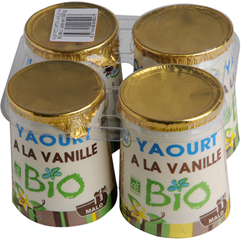 Saint-Malo bio yaourt à la vanille 4x125g