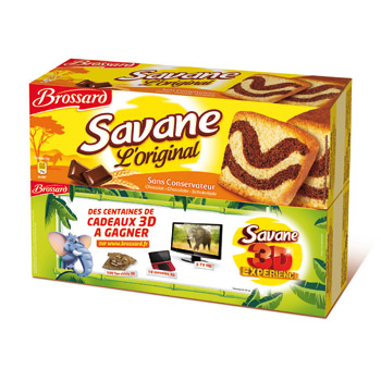 Brossard Savane - Gâteau marbré Le Classique chocolat les 2 paquets de 300 g