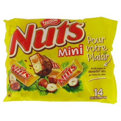 NUTS barres chocolatées, boite de 24, NESTLE 